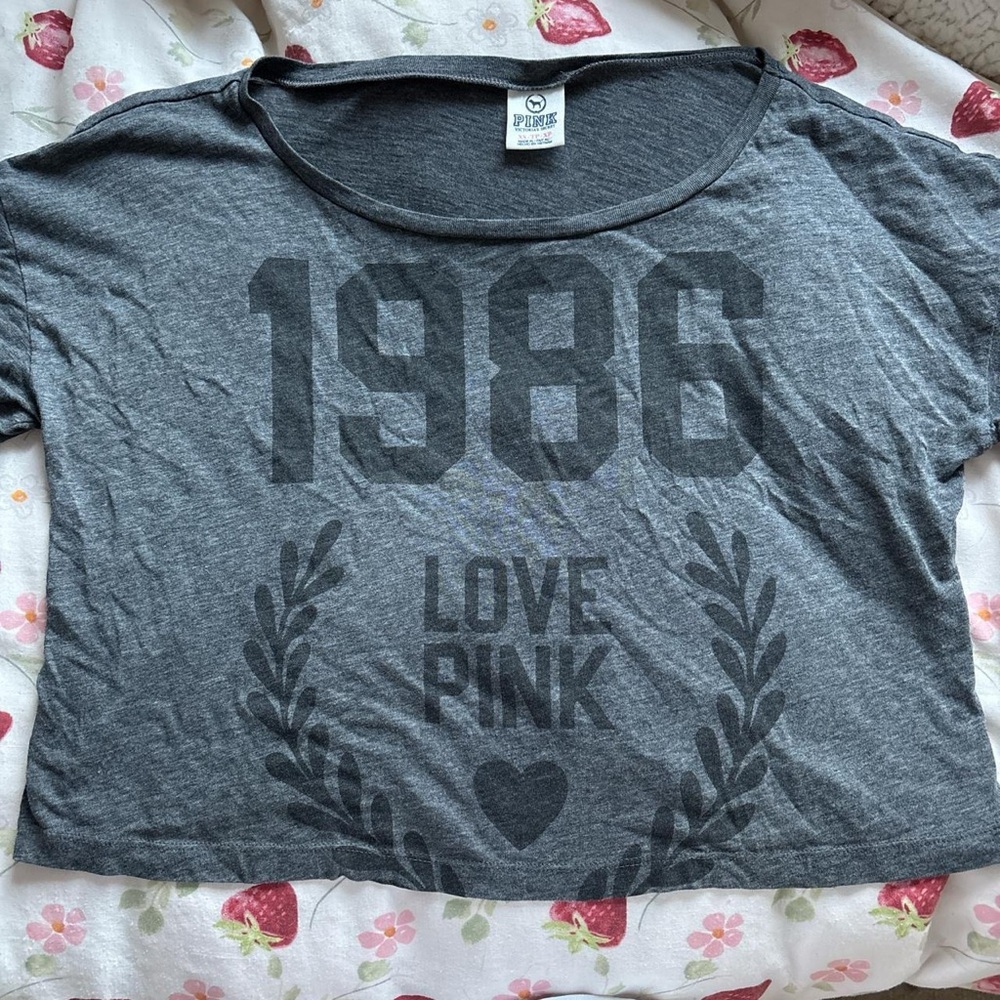 Victoria's Secret PINK Charcoal Tee